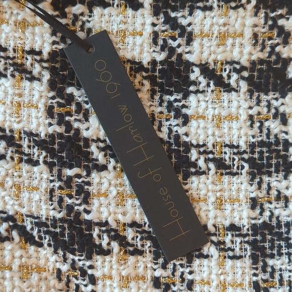 House of Harlow from Revolve houndstooth tweed shorts.tweed shorts. NWT Sz 12 - Picture 2 of 7